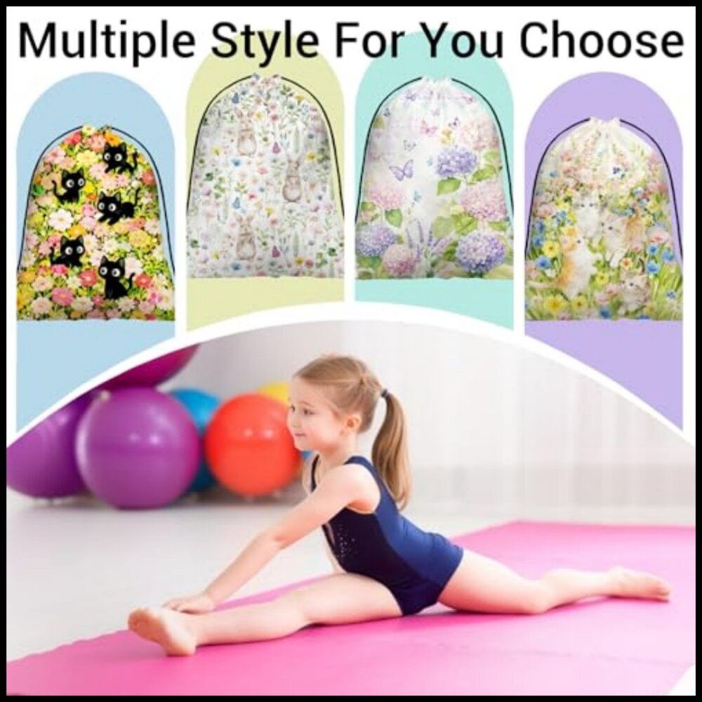 Gymnastics Drawstring Bag Waterproof Polyester Sp… - image 6
